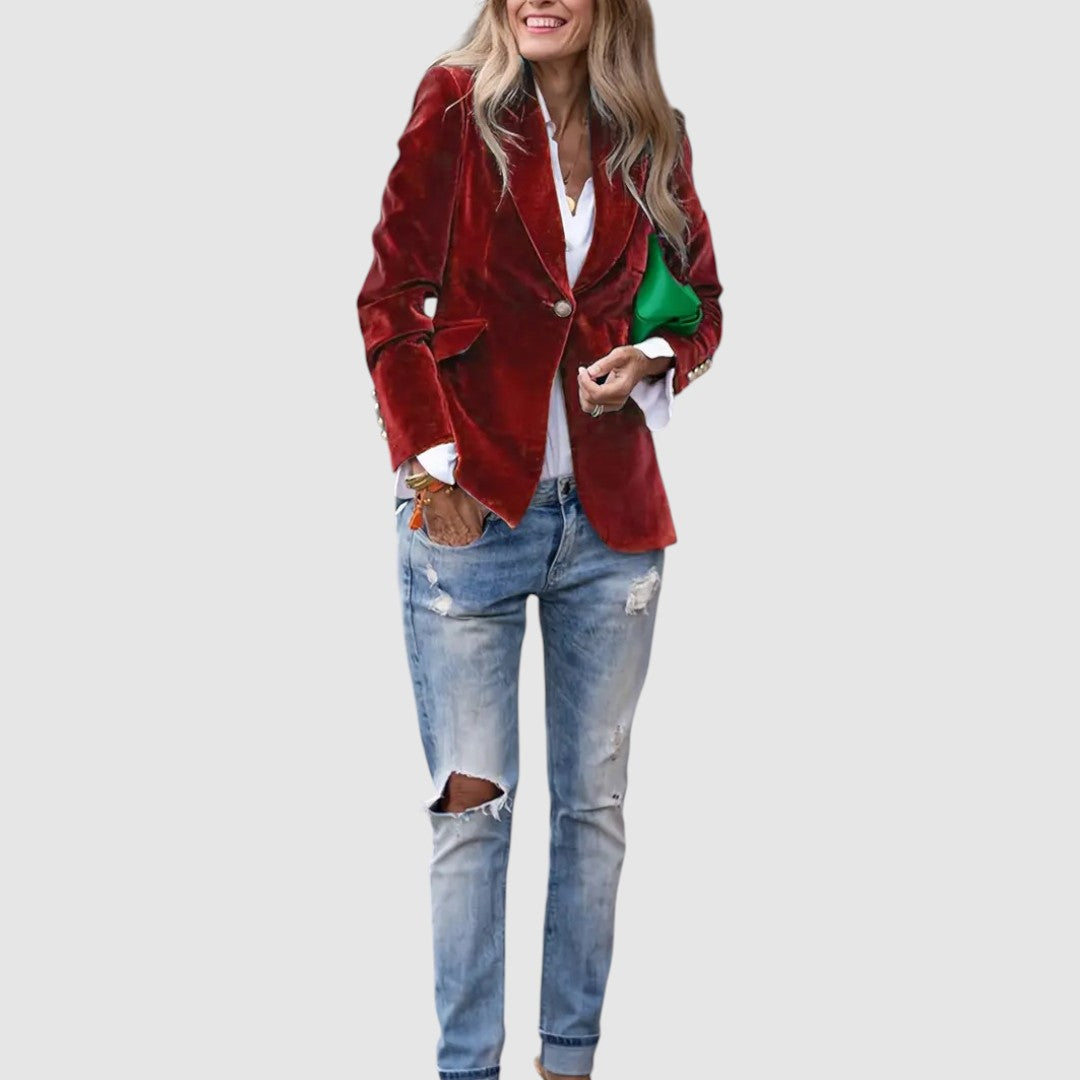 Natálie – Elegantná zamatová bunda