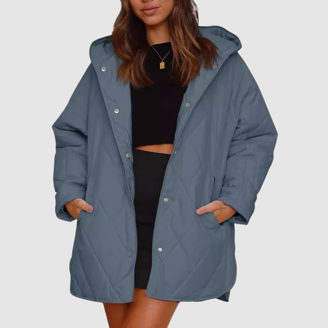 Kristýna – Oversize zimný kabát s kapucňou