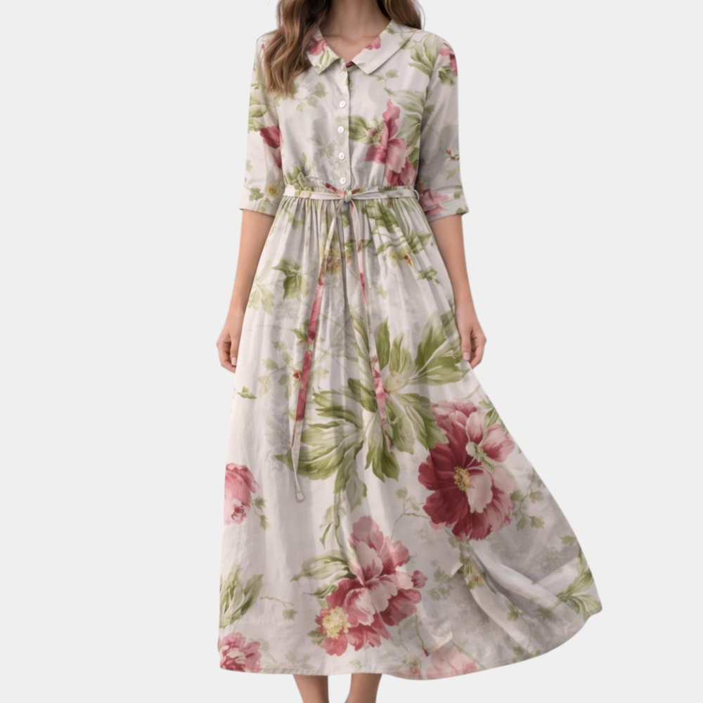Vivienne | Klasické elegantné kvetované šaty