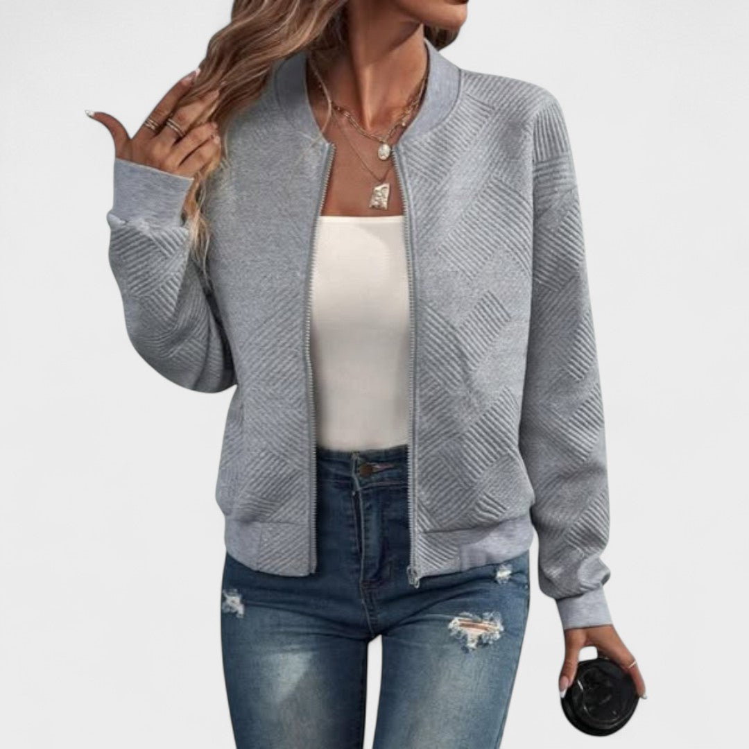 Dora – Štruktúrovaná bomber bunda na zips